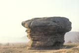 Eroded block known as The Mushroom. Important pre- and protohistoric find-place. Nommern Lock - © 10-1984 by Marc Heinen